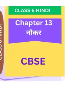 Chapter 13. नौकर CBSE CLASS 6 HINDI WORKSHEET